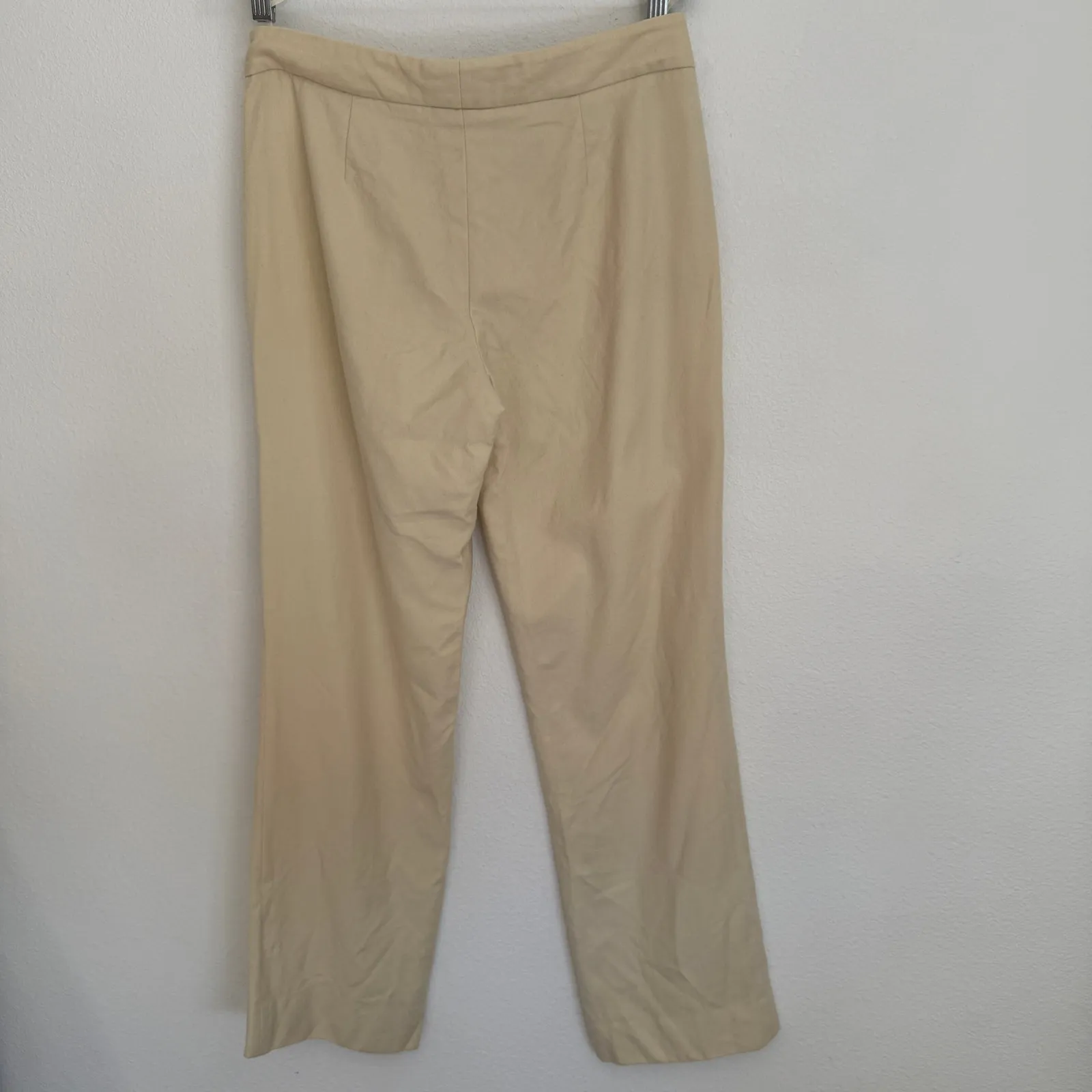 Loro Piana Women's Sz 10 Wool Cashmere Trouser Pants Butter Yellow Cream IT 46 - Image 2