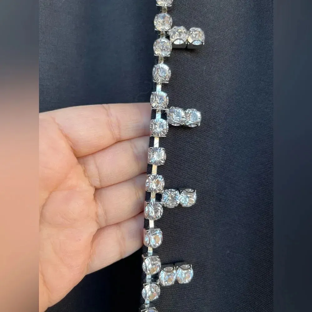 Area Black Screenprint Embellished Maxi Dress XL Black - Image 11