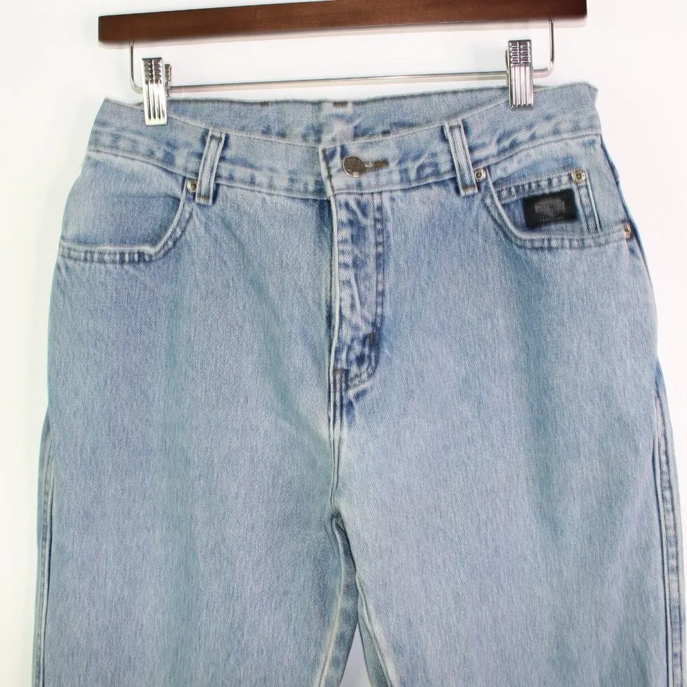 VTG Harley Davidson High Rise Rigid‎ Denim Jeans 8L Blue Size 8 - Image 2