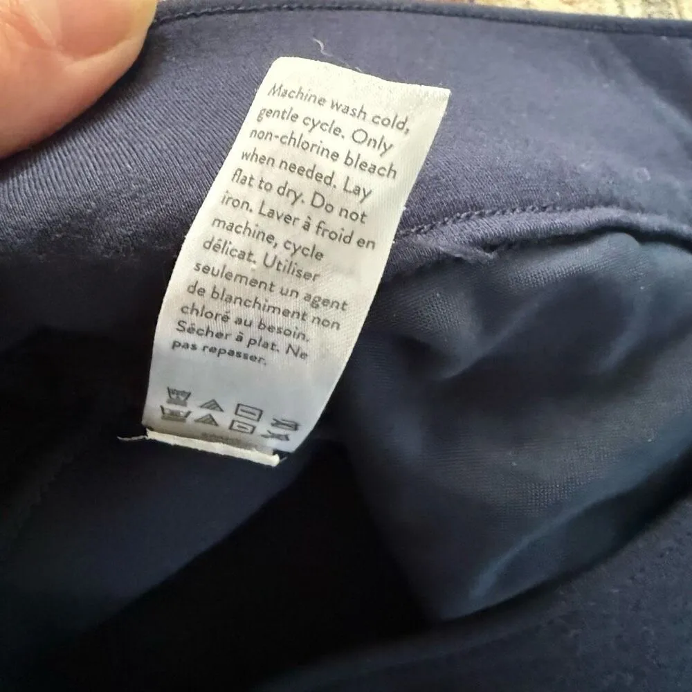 Spanx Ponte Knit Navy Blue Skinny Pants The Perfect Pant Ankle L - Image 8