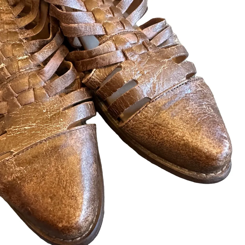 Bed Stu Las Cruces Distressed Leather Shoes Flat Genuine Luxury Size 9 Women's - Image 9