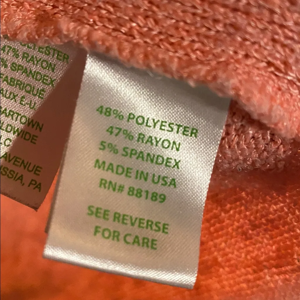 Lilly Pulitzer Vibrant Coral Open Draped Collar Cardigan - Image 6