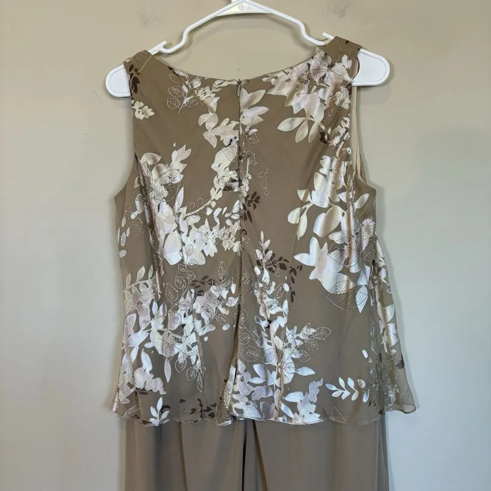 Alex‎ Evenings Women's Gold 2-Piece Dress & Jacket Formal Wear | Size 14WP - Image 4