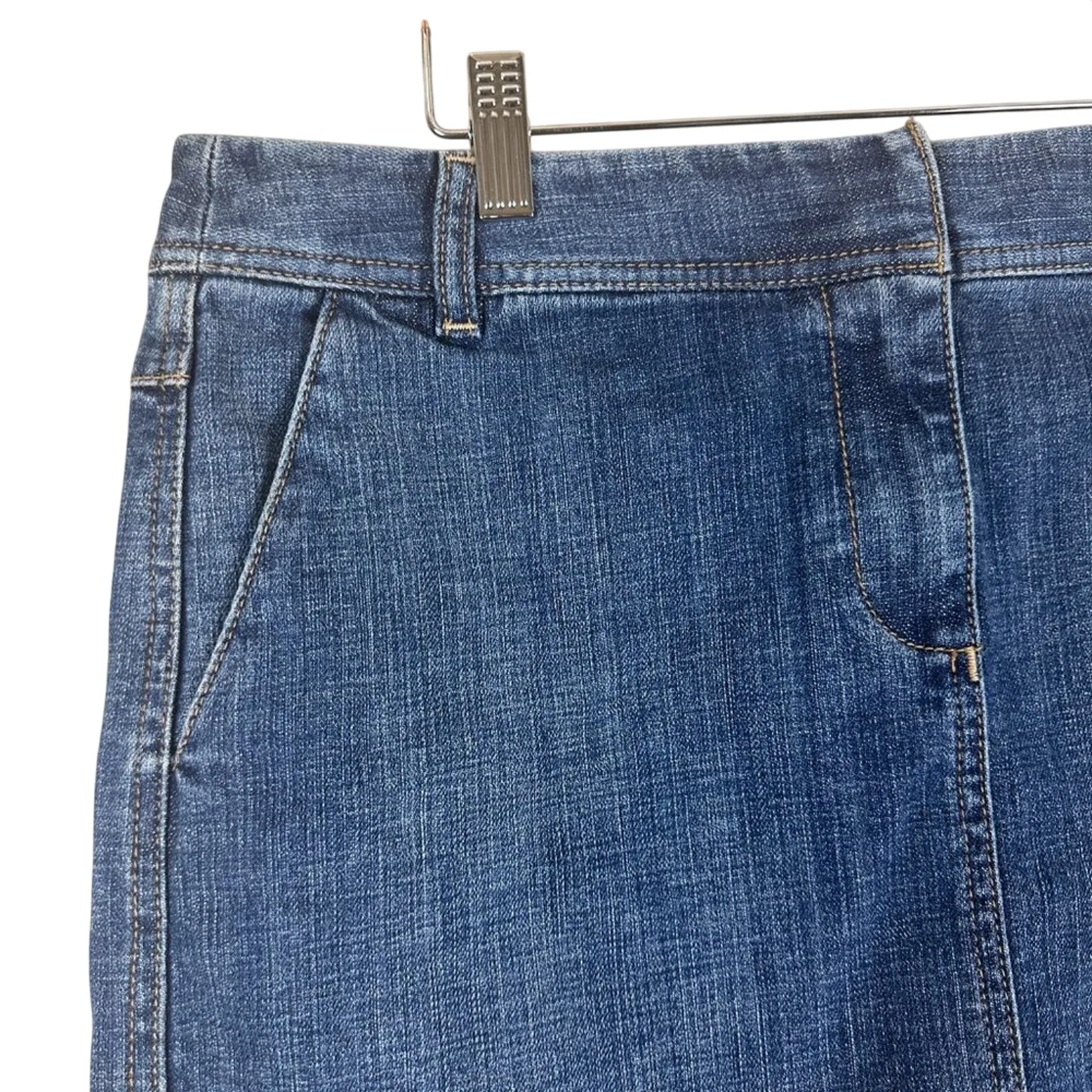 Ann Taylor LOFT Mini Denim Skirt Womens 8 Medium Wash 90s Y2K Preppy Indie - Image 2