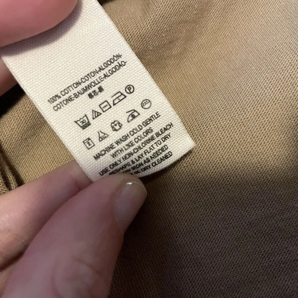 Free People XS Tan Cropped‎ Layered Longsleeved Shirt Soft Comfy - Image 5