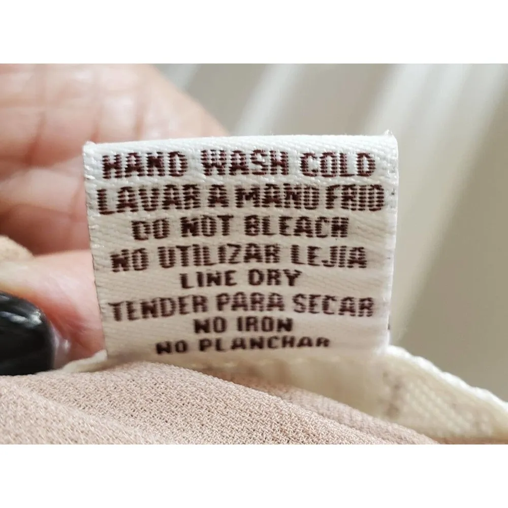 Sans Souci Womens Brown Suede 100% Polyester V Neck Sleeveless Top Blouse Size L - Image 10