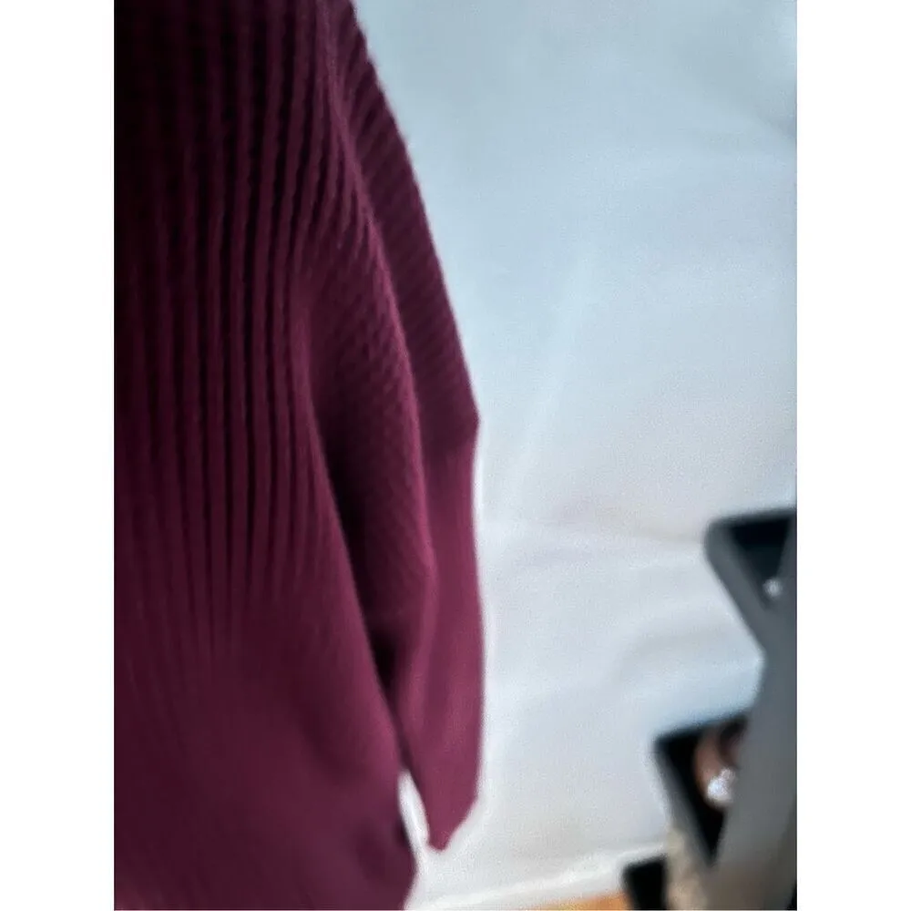 Michael Kors red sweater oversized turtle neck size small - Image 4