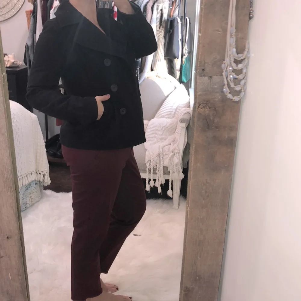 Old Navy size small black wool blend blazer coat - Image 3