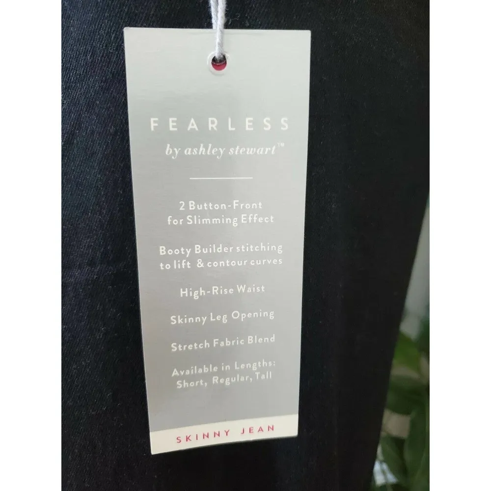 Ashley Stewart Women Black Denim Cotton Skinny Fit High Rise Casual Jeans - Image 4