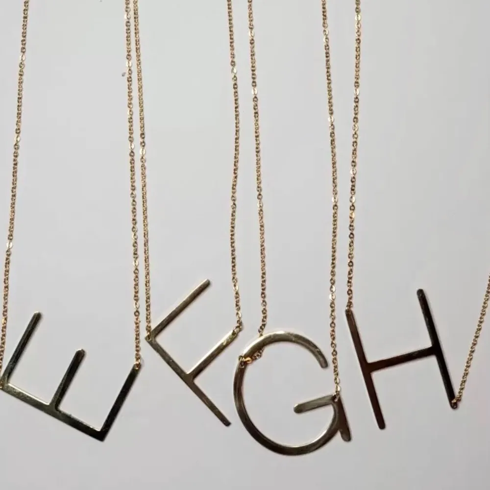 Gold Initial Pendant Necklace Letters A - Image 6