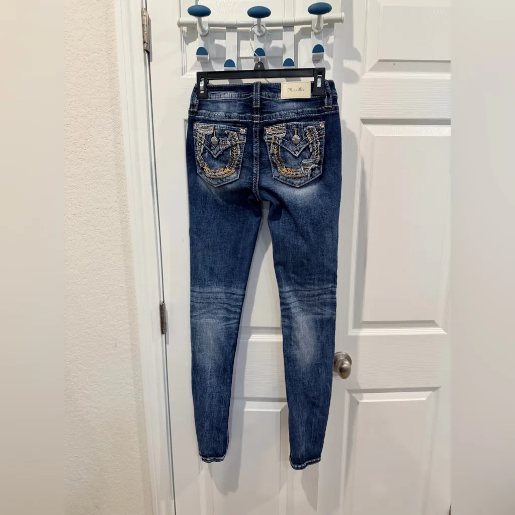 Miss Me Dark Blue Skinny Jeans - Image 3