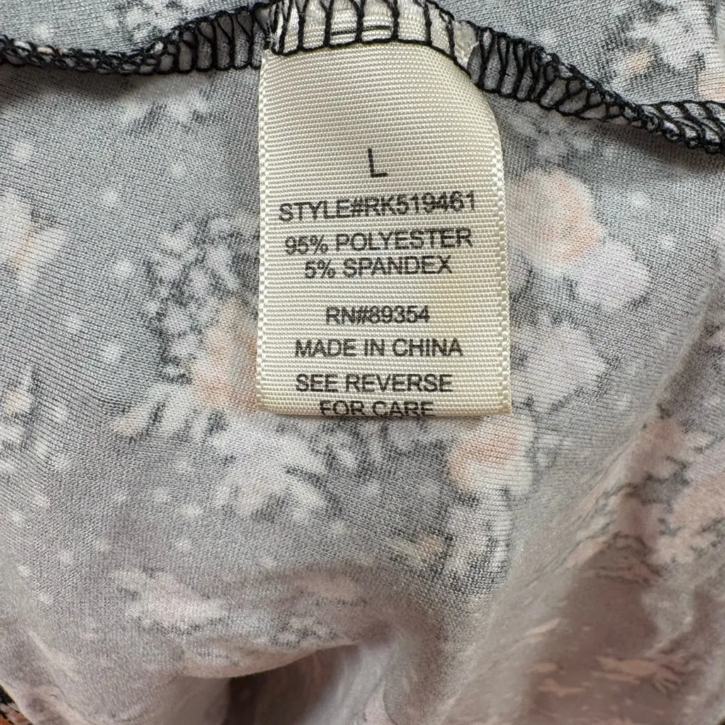 Ultra Flirt Black Floral Dress with Orange and White Details - Image 4