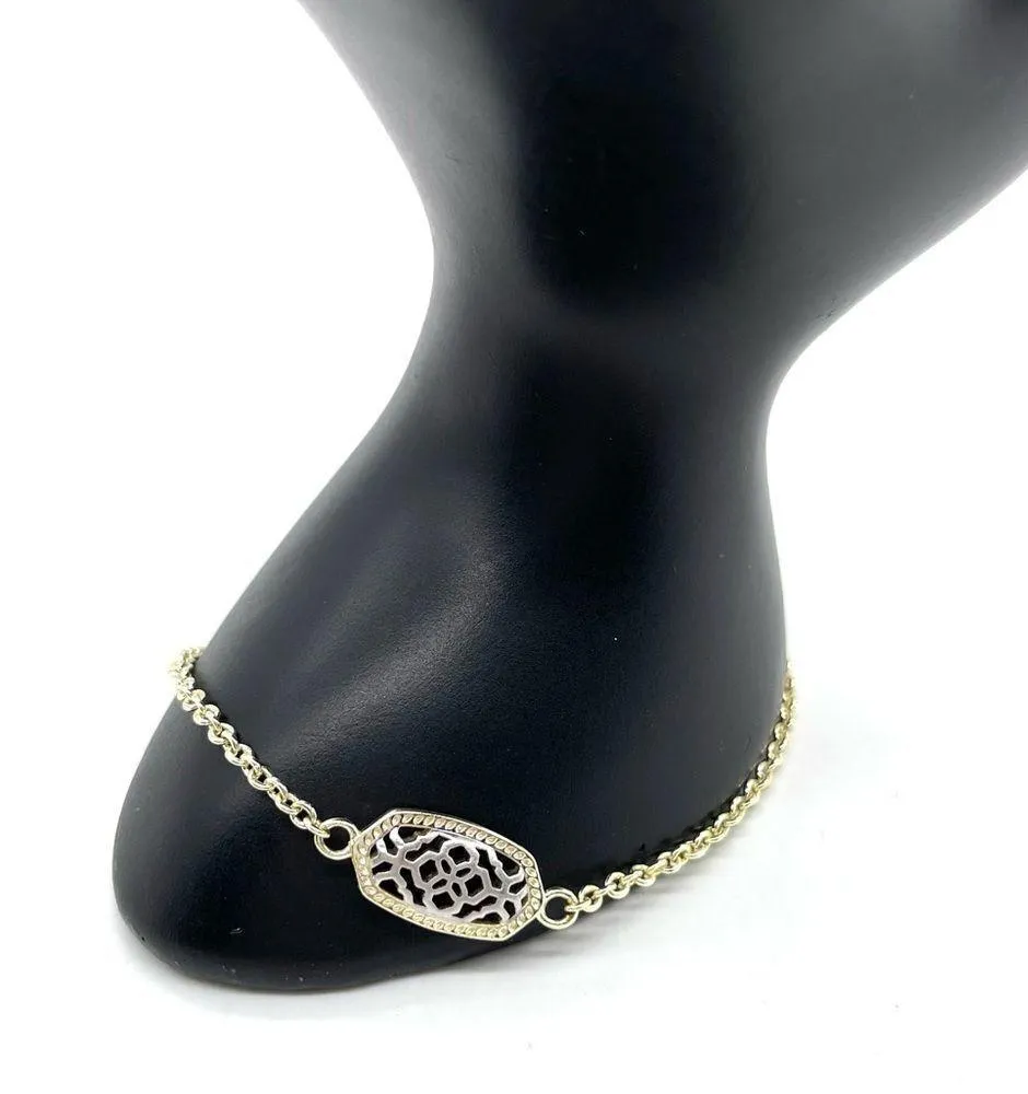 Kendra Scott Elise Bracelet Gold and Silver tone,, adjustable chain - Image 3