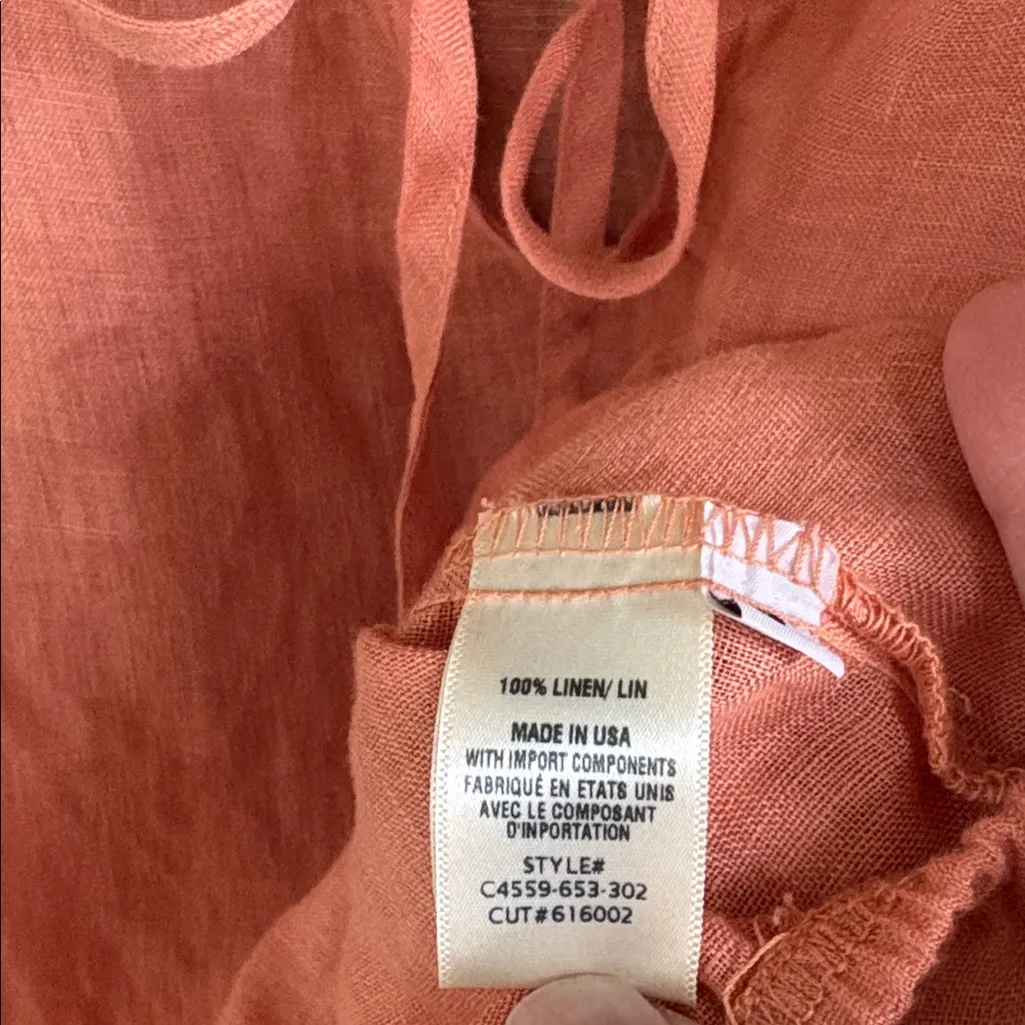 Like New Cloth & Stone Limen Puff Sleeve Cropped Top Size Small - Image 9