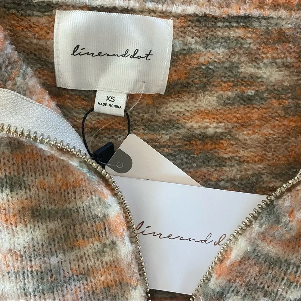 ANTHROPOLOGIE Line & Dot Ines 1/2 Zip Sweater Size XS NEW $118 - Image 9