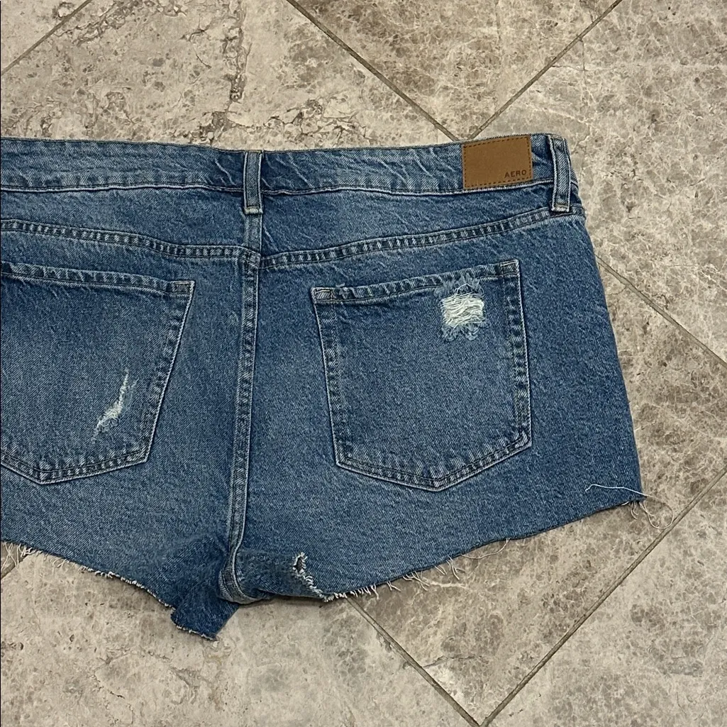 Vintage Low-Rise Jean Shorty Shorts 2.5” NEW Aeropostale Stretch Size 16 - Image 12