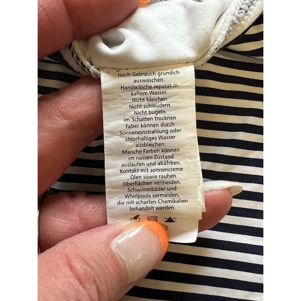 Nip Tuck Swim‎ Navy & White One Piece Multi Fit Cup Bathing Suit USA Size 4 - Image 9