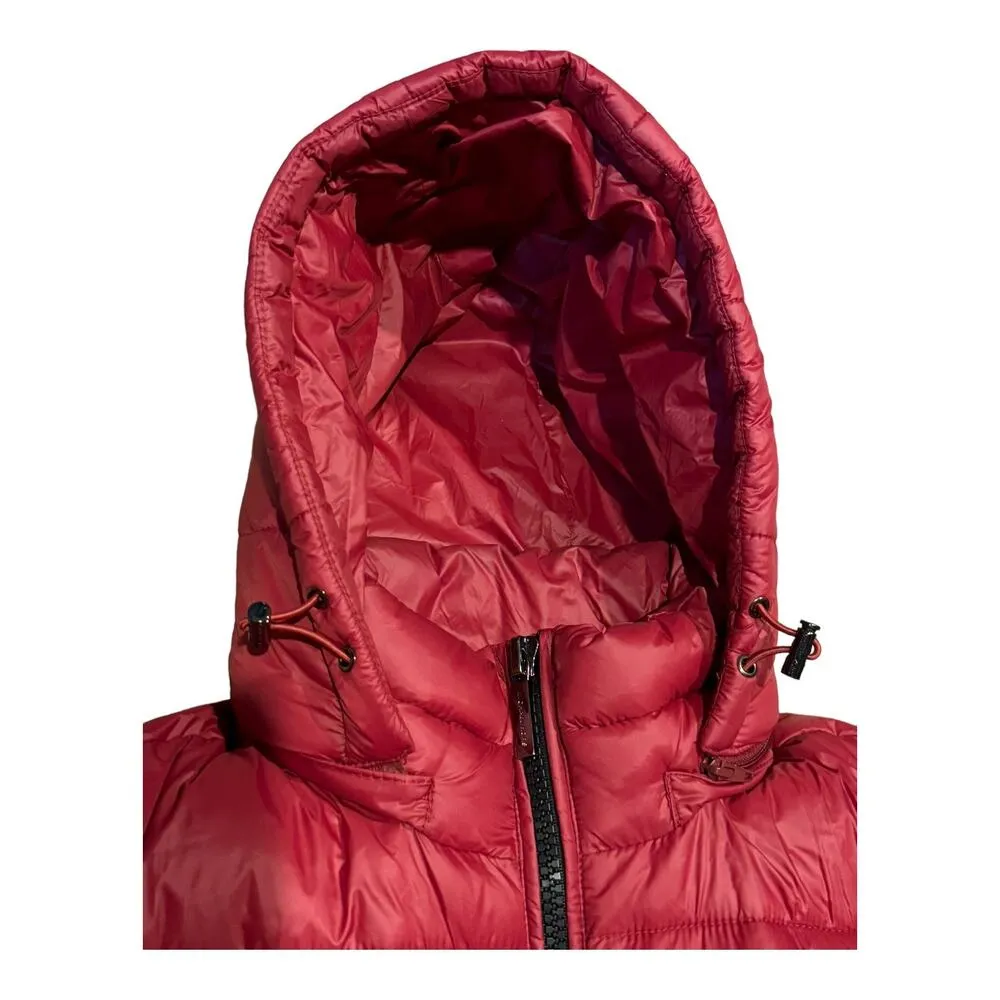 Michael Kors puffer coat with removable hood knee length size small - Image 16