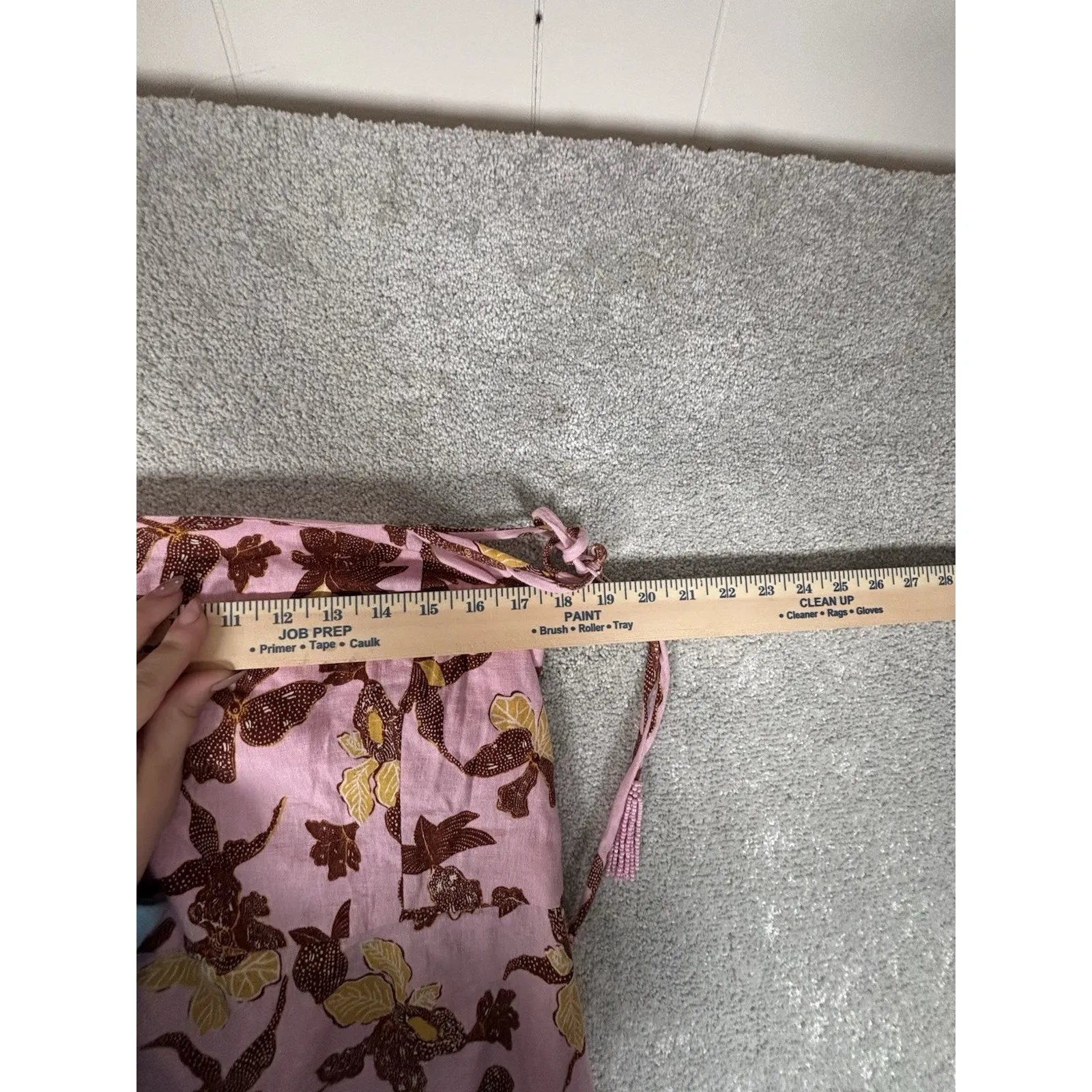 House of Harlow 1960‎ Linen Blend Pink Tropical Print Midi Dress Size L Size L - Image 6