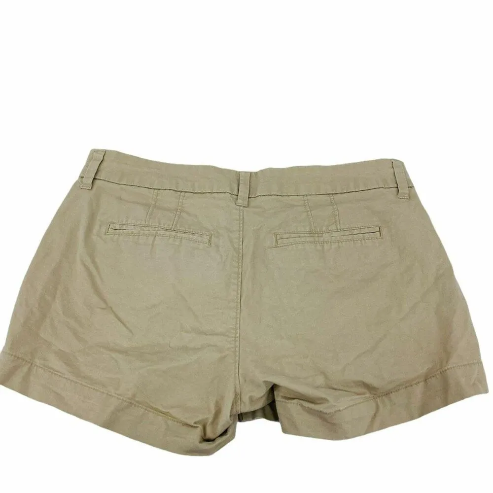 Old Navy Women's Khaki Chino Shorts Classic Workwear Preppy Size 4 - Image 3