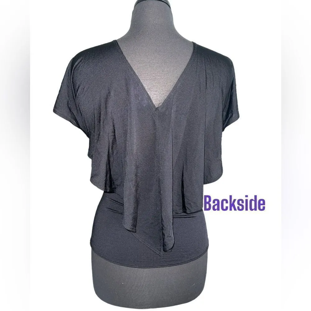 🐘 Tildon Black Open Back Top Black - Image 2