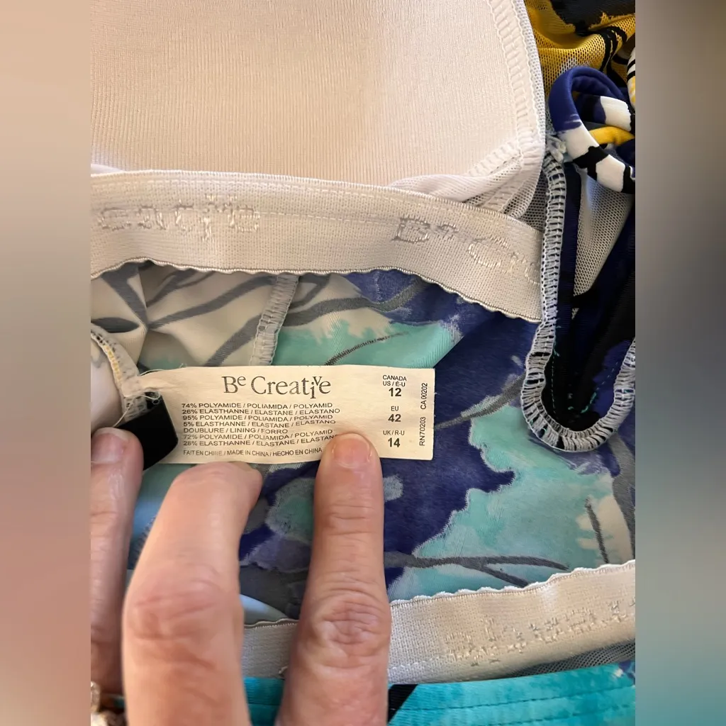 Tankini Swim Top Floral Halter Neck Top - Image 7