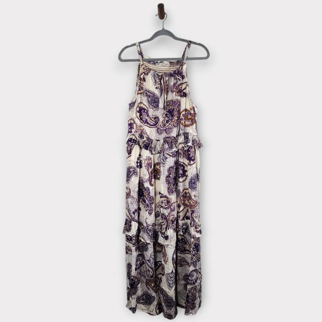 Band of the Free Paisley Tiered Maxi Dress Size Small Wedding Guest Dress - Image 2