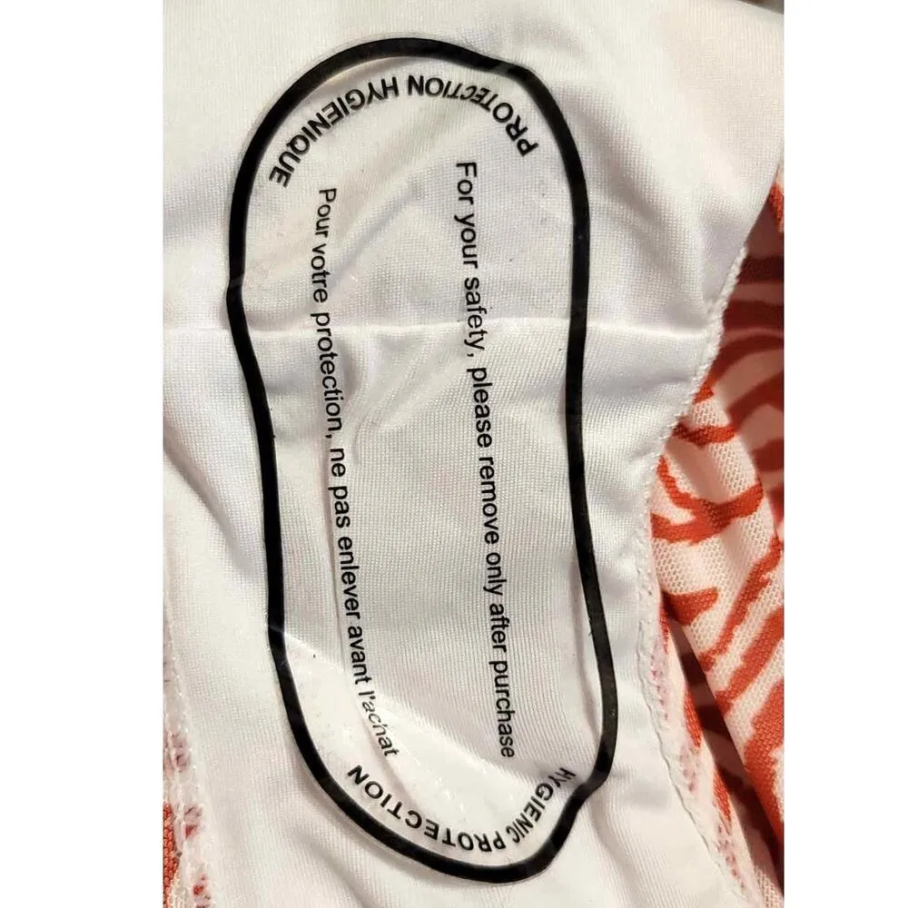 KENDALL + KYLIE Tiger Striped Side Tie Bikini Bottom Rust Abstract XL NEW - Image 6