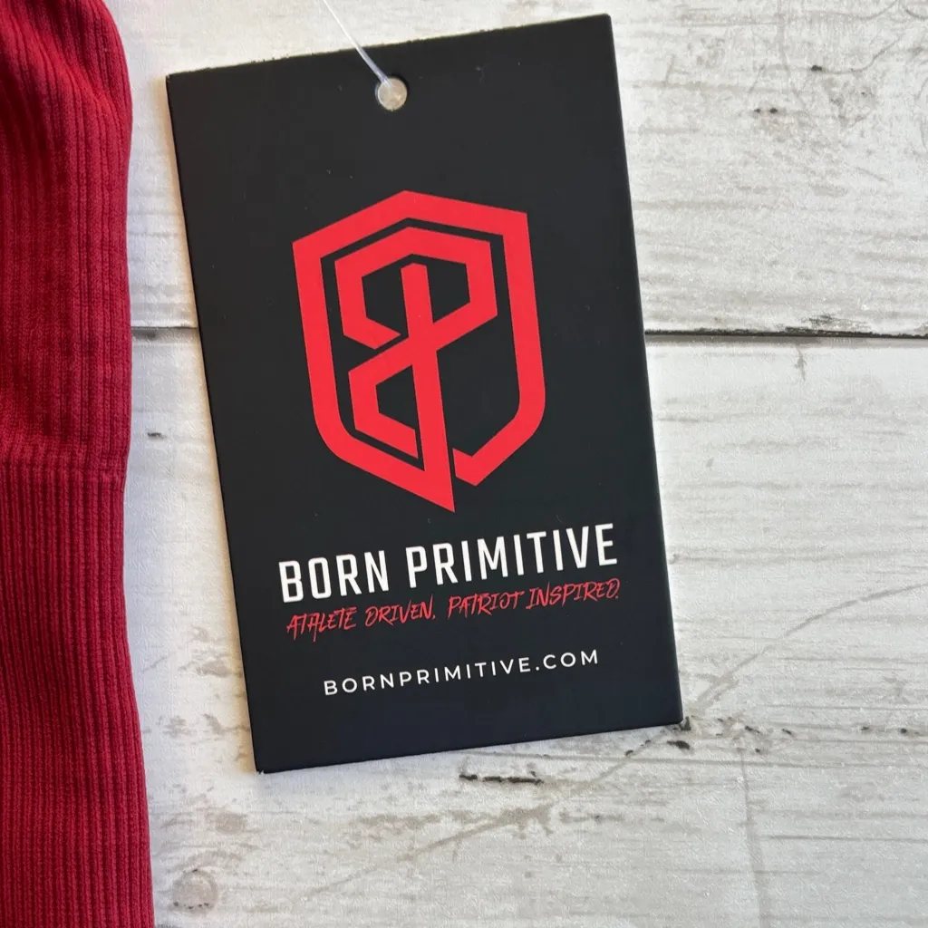 Born Primitive Women's Red Burgundy Ribbed Knit Crop Top SZ S NWT - Image 5