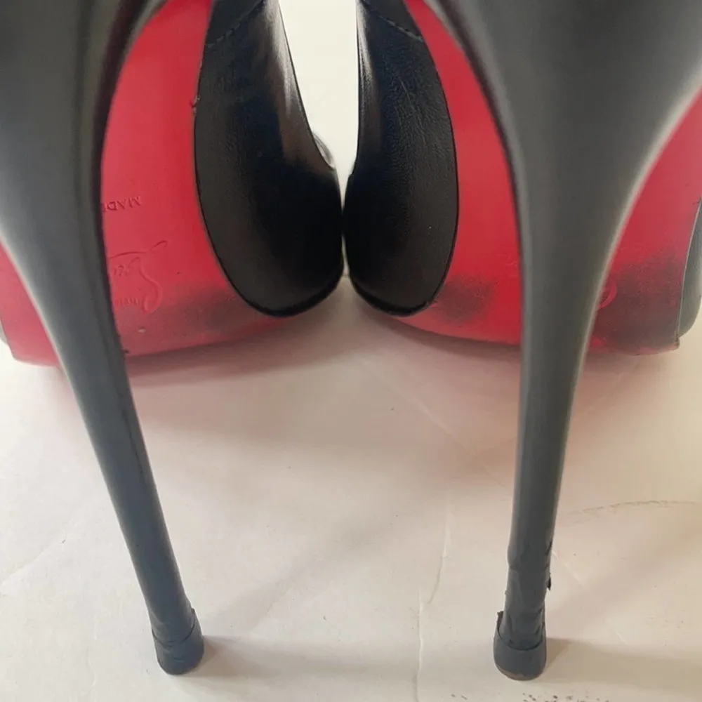 Christian Louboutin Black leather Cabo pumps 120mm with multicolor jewels 38 - Image 9