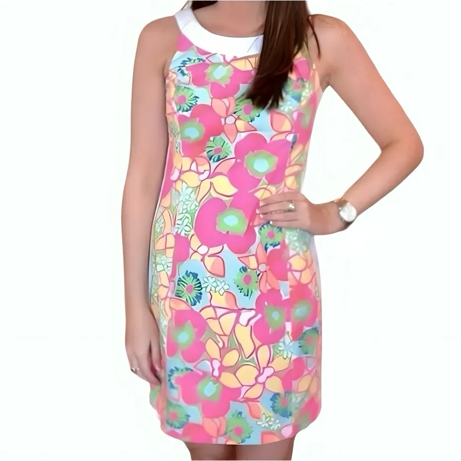 Lilly Pulitzer  Ice Cream Social Bow Darcy Shift Dress Size 6 - Image 11