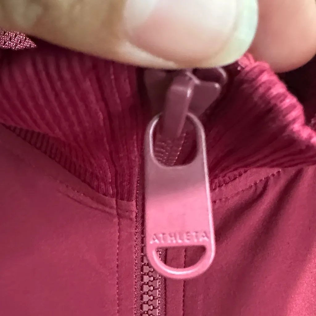 Athleta Women's Deep Red Bomber Jacket - Image 3