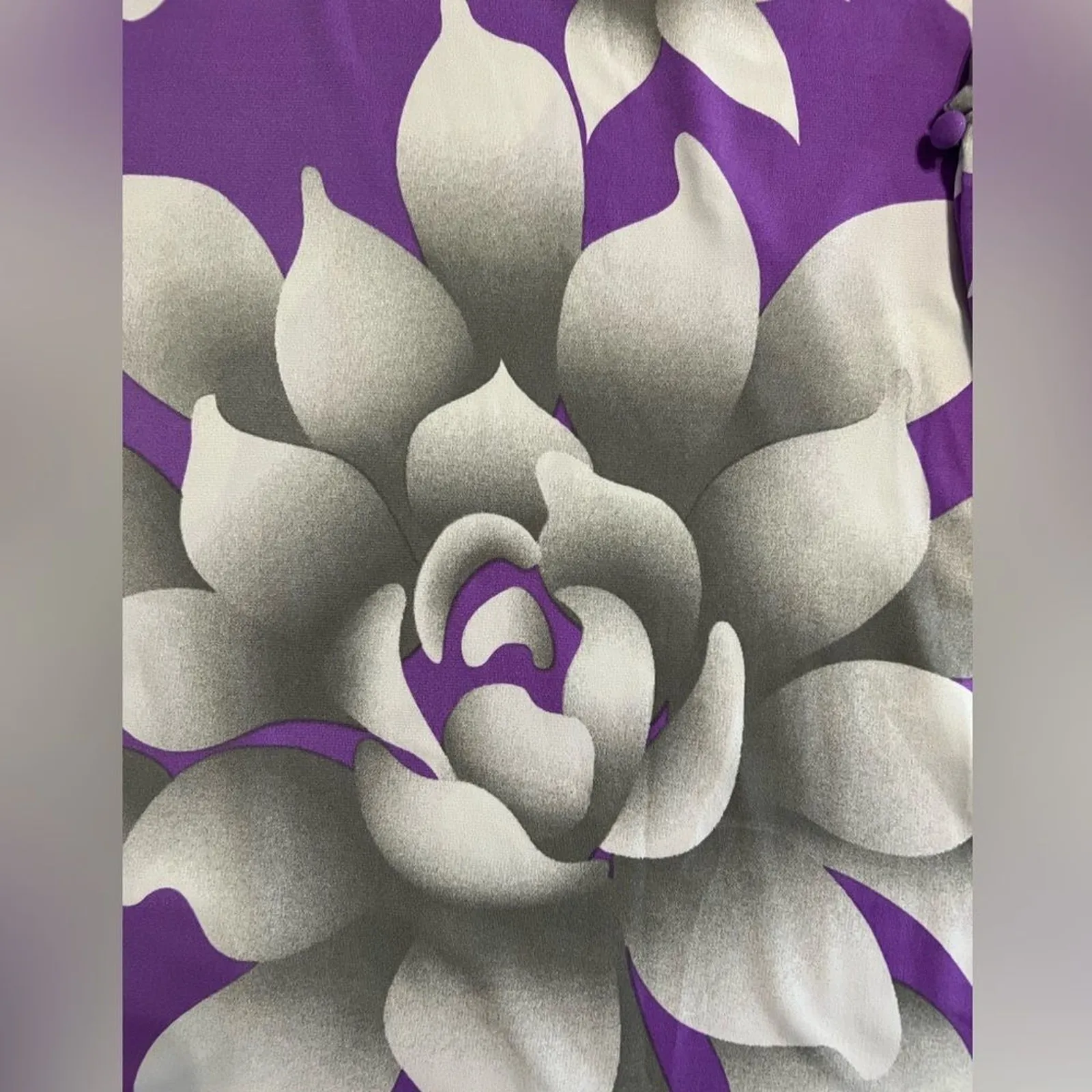 Bob Mackie Wearable Art Purple Gray Floral Tunic Sz XS - Image 12