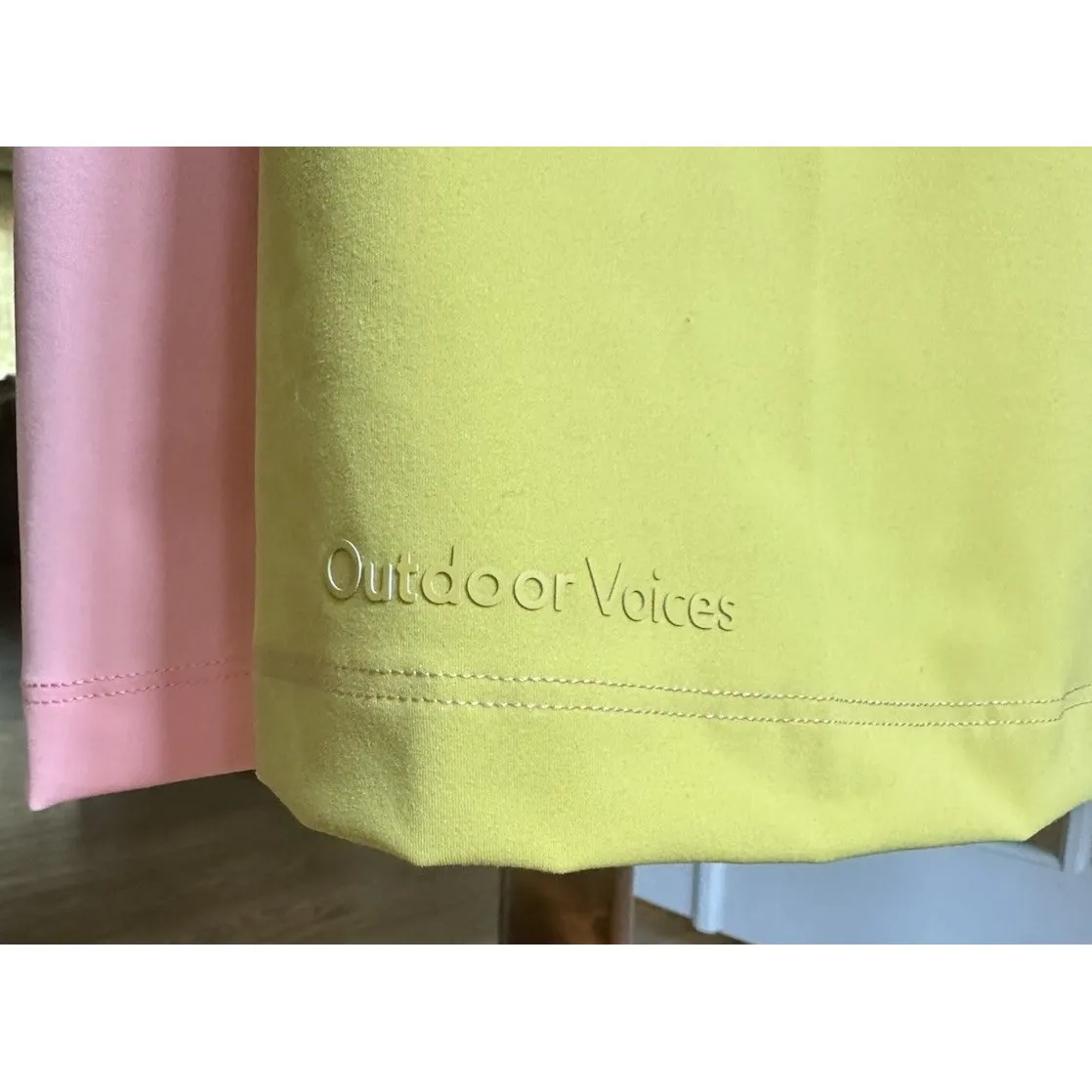 Outdoor Voices One Shoulder Dress Medium Nectarine Dijon Colorblock NWT - Image 6