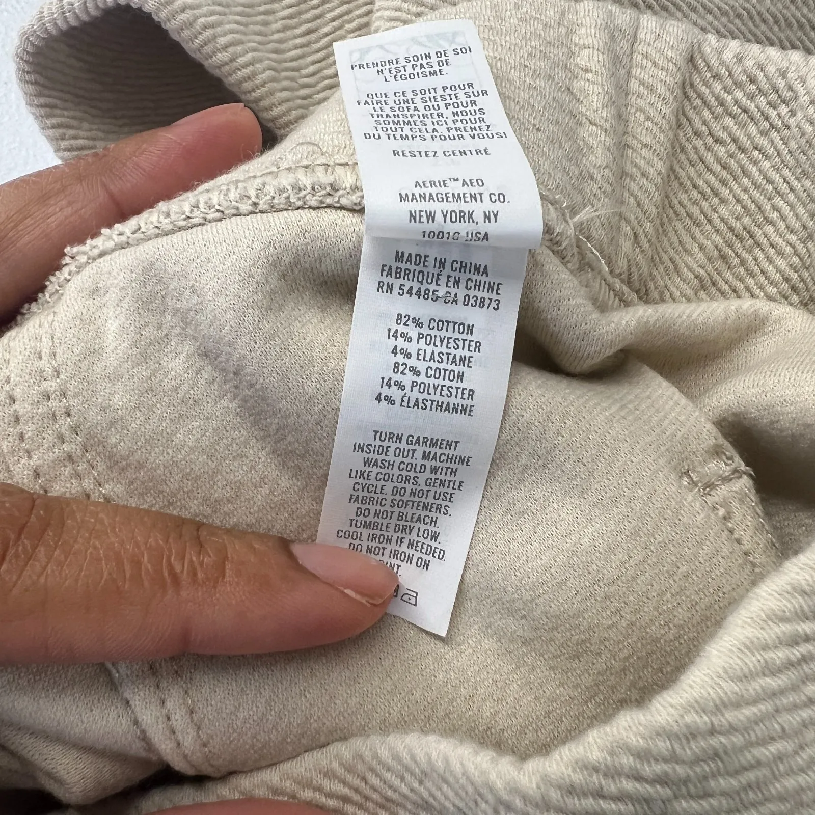 Offline By Aerie Leggings Womens Small Beige Cotton Bootcut Leg Yoga Mid Rise - Image 13