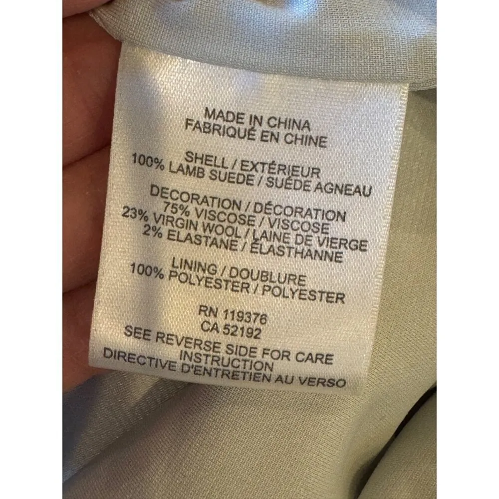 Helmut Lang Dress Women 10 Gray‎ Cream Blistered Leather Panel Sheath Mini - Image 13