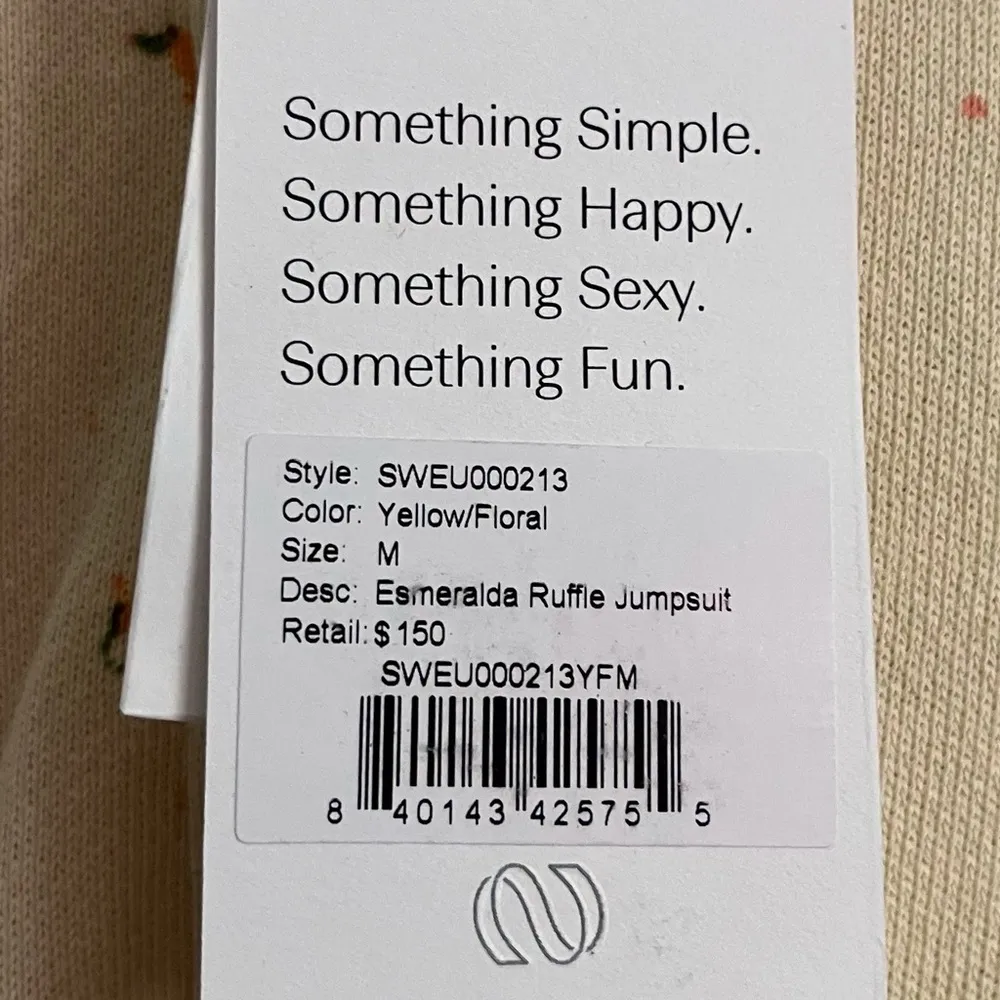 Something Navy  • NWT Esmerelda Yellow Jumpsuit with Floral Pattern - Image 7