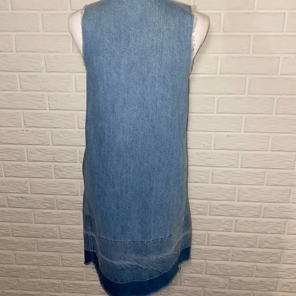 Anthropologie Holding Horses Denim Leaves Appliqué Mini Shift A-line Dress, XS - Image 10