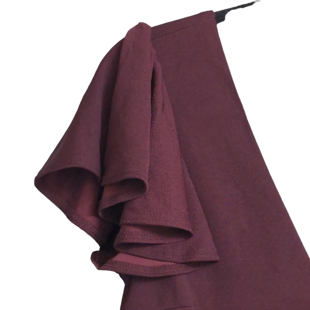 Birdy Grey Hannah Empire A Line Dress XXL Cabernet Red Solid Lined Maxi New - Image 4