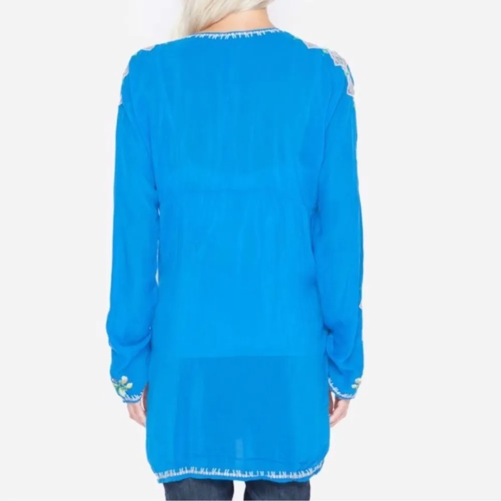 JOHNNY WAS Vanessa Georgette Embroidered Tunic Top - Image 5