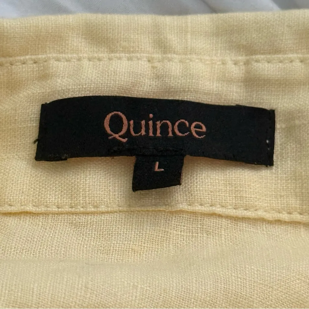 Quince 100% European Cotton Camp Shirt in Yellow - Image 4