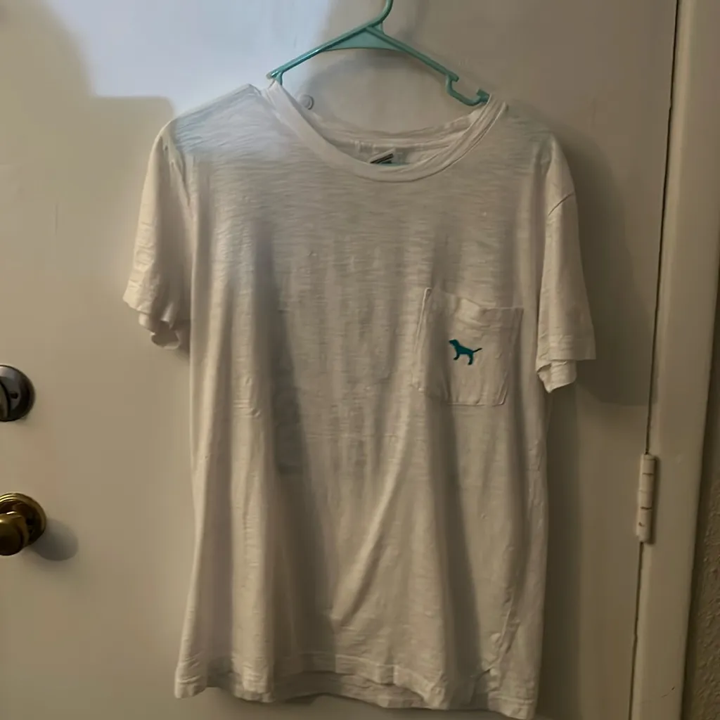 PINK Victoria Secret Short Sleeve Campus T-Shirt S Cozycore Preppy Casual Comfy - Image 3