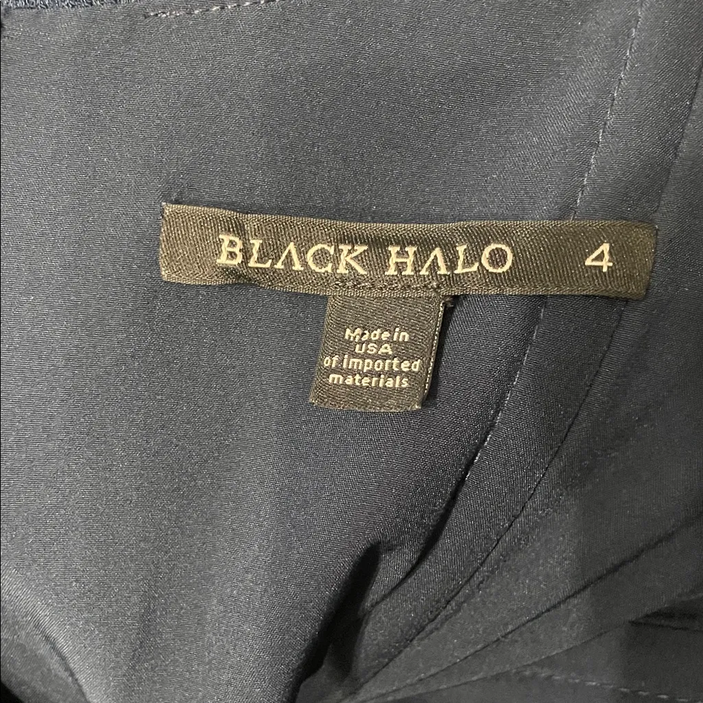 Black Halo Adriana Off-The-Shoulder Jumpsuit Jumpsuit Size 4 - Image 4