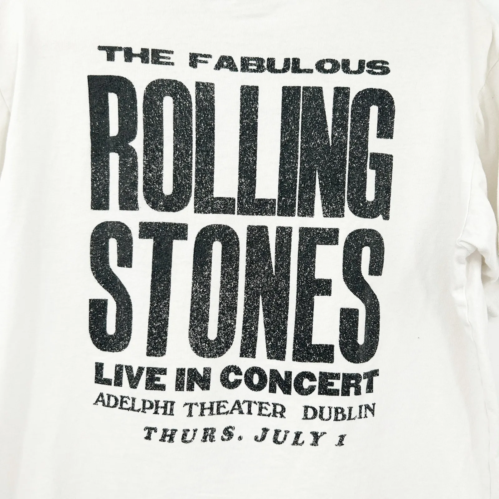 H&M Womens Oversized The Rolling Stones Graphic‎ T Shirt Band Tee Size XS White - Image 5