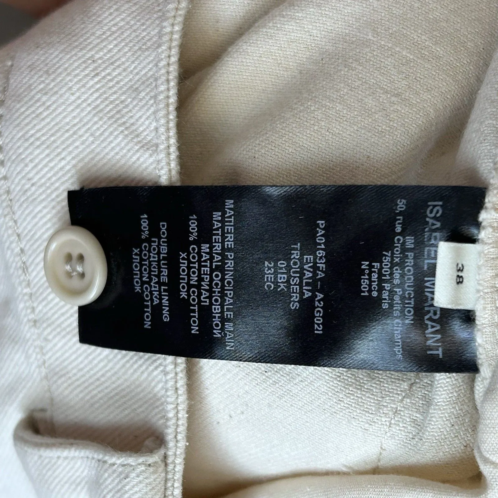 ISABEL MARANT Evalia tapered cotton cargo pants Women's 38 US 6 Beige - Image 6