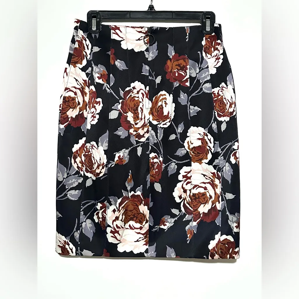 Theory Hourglass Floral Print Skirt Size 4 - Image 4
