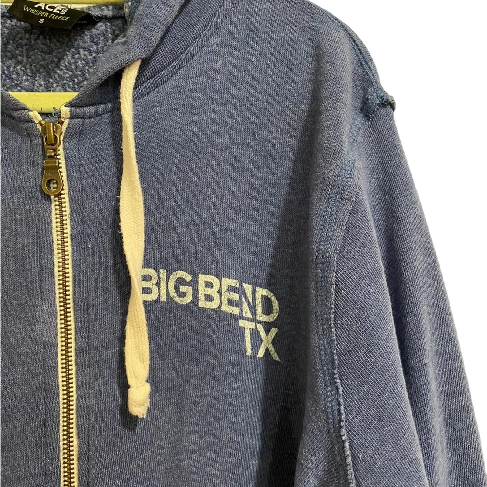 Big Bend TX Blue Front Zip Hoodie Sz S - Image 2