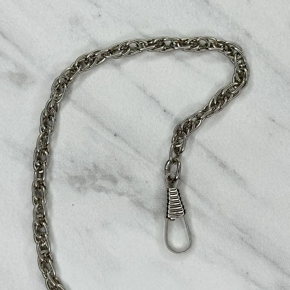Silver Tone Skinny Chain Link Purse Handbag Bag Replacement Strap - Image 10