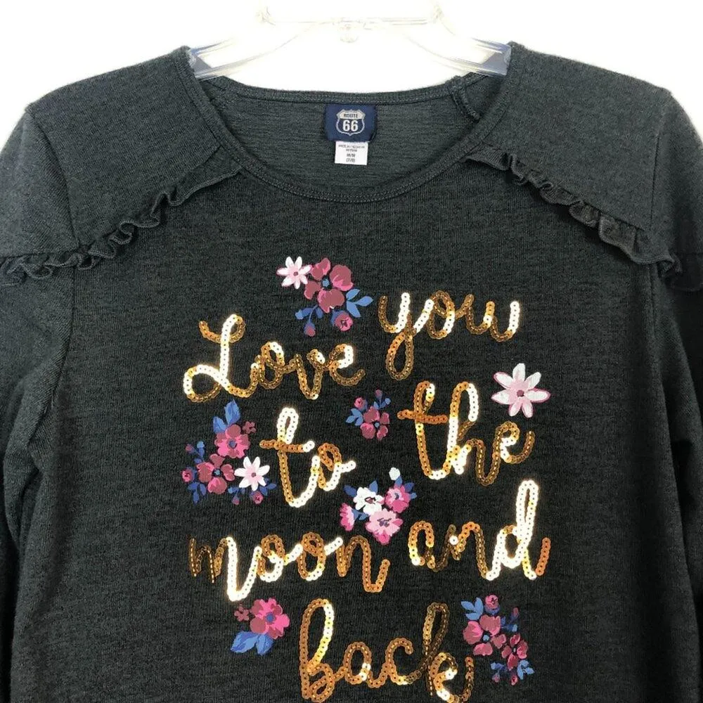 Route 66 Fairycore Romantic Chic Art Cosmic Prairie Sequin Womens Sweater Medium - Image 4