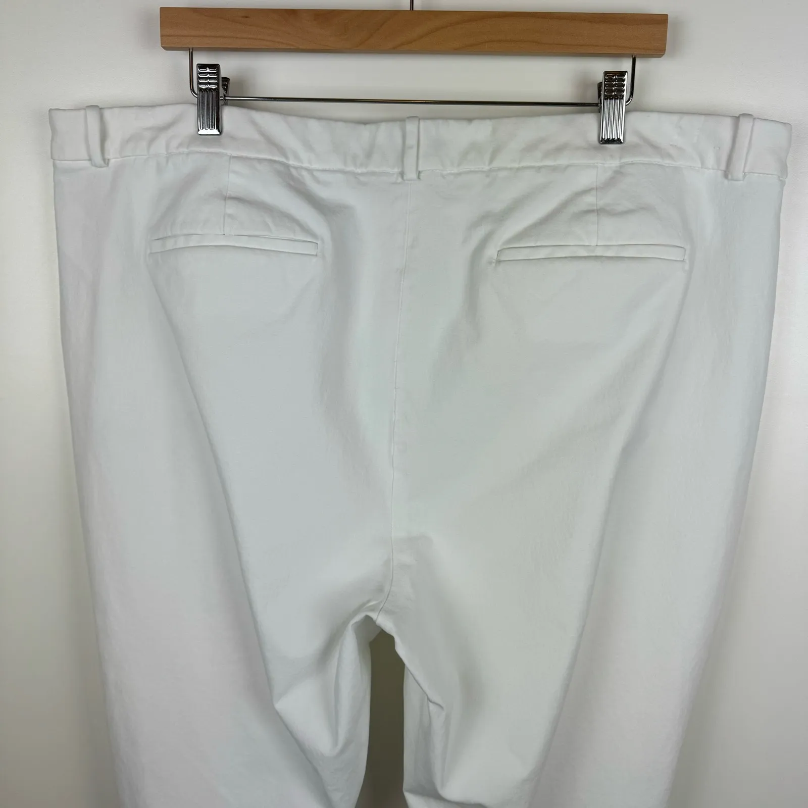 J Crew Womens Kallie Straight Leg‎ Pant in White Sz 22 Office Neutral Minimalist - Image 6